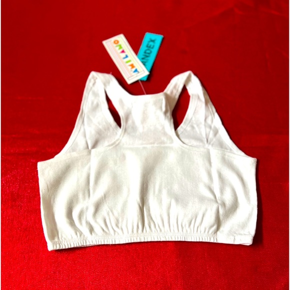 ☀️☀️ A’Milano Spandex White Cut Off T-shirt “NEW” ☀️☀️ - Picture 3 of 3